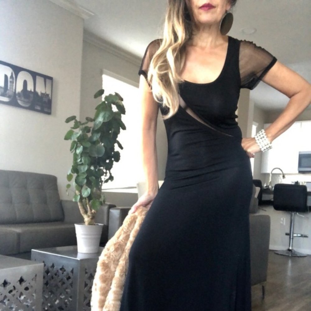 Jean Paul Gaultier Italy Silk Blend Mesh Dress